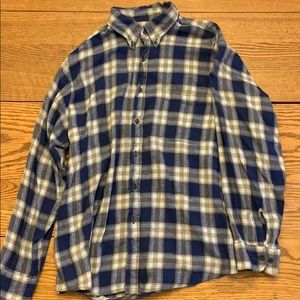 John Ashford Flannel Shirt. XL. Blue, Gold & White